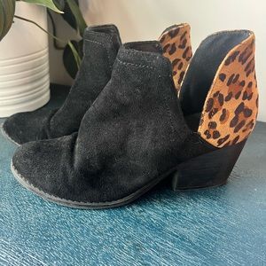 Leopard and Black Booties